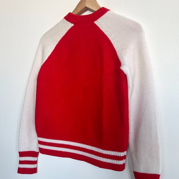 "Rag & bone" red & white sweater / 10% merino wool / Size XS - Picture 4 of 8